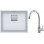 Franke Kanon KNG 110-52 zlewozmywak 52x42 cm Fragranite biały polarny z baterią kuchenną Eos Neo stal szlachetna (1250528614, 1150590044) zdj.1