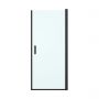 Oltens Rinnan drzwi prysznicowe 80 cm wnękowe czarny mat/szkło przezroczyste 21207300 zdj.1