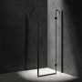 Omnires Manhattan drzwi prysznicowe 80 cm czarny mat/szkło przezroczyste ADC80X-ABLTR zdj.1