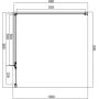 Omnires Manhattan kabina prysznicowa 90x100 cm prostokątna chrom/szkło przezroczyste MH9010CRTR zdj.2
