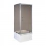 Kabina prysznicowa 90 x 90 x 165 cm chrom/ transparentny Omnires S-90KNCRTR zdj.1