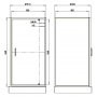Kabina prysznicowa 90 x 90 x 165 cm chrom/ transparentny Omnires S-90KNCRTR zdj.2