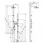 Panel masażowy 194 x 30 cm stalowy Poolspa Tubos System 2 PPP50STS02C0000 zdj.2