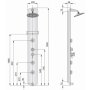Panel prysznicowy 160 x 20 cm Poolspa COSMO System 1 PPPG6ALS01C0000 zdj.3