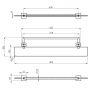 Polysan X-Square półka łazienkowa 80 cm chrom XQ458 zdj.2