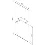 Polysan Architex Line Walk-In ścianka prysznicowa 90,5 cm z otworami szkło przezroczyste AL2225-D zdj.2