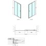 Polysan Easy Line drzwi prysznicowe 100 cm chrom/szkło przezroczyste EL1015 zdj.2