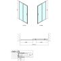 Polysan Easy Line drzwi prysznicowe 110 cm chrom/szkło brick EL1138 zdj.2