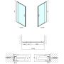 Polysan Easy Line drzwi prysznicowe 76-90 cm chrom/szkło przezroczyste EL1615 zdj.2