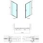 Polysan Easy Line drzwi prysznicowe 76-90 cm chrom/szkło brick EL1638 zdj.2