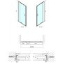 Polysan Easy Line drzwi prysznicowe 88-102 cm chrom/szkło przezroczyste EL1715 zdj.2