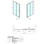 Polysan Easy Line drzwi prysznicowe 160 cm chrom/szkło przezroczyste EL1815 zdj.2
