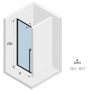 Riho Lucid GD101 drzwi prysznicowe 90 cm wnękowe czarny mat/szkło przezroczyste GD109B000 zdj.2