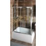 Polysan Deep drzwi prysznicowe 140 cm wnękowe chrom/szkło przezroczyste MD1415 zdj.3