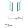 Polysan Deep drzwi prysznicowe 140 cm wnękowe chrom/szkło przezroczyste MD1415 zdj.2