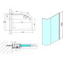 Polysan Modular Shower Walk-In ścianka prysznicowa 90,7 cm chrom/szkło przezroczyste MS1-100-C zdj.2