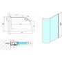 Polysan Modular Shower Walk-In ścianka prysznicowa 110,7 cm chrom/szkło przezroczyste MS1-120-C zdj.2