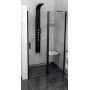 Polysan Zoom Line Black drzwi prysznicowe 130 cm czarny mat/szkło przezroczyste ZL1313B zdj.1