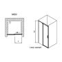Ravak Matrix MSD2-100 R drzwi prysznicowe 100 cm przesuwne prawe polerowane aluminium/szkło przezroczyste 0WPA0C00Z1 zdj.2