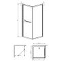 Radaway Alienta SD I kabina prysznicowa 80x80 cm kwadratowa chrom połysk/szkło przezroczyste 10191990-01-01 zdj.2