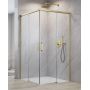 Radaway Idea 8 Brushed Gold KDD kabina prysznicowa część lewa 100x100 cm kwadratowa złoty półmat/szkło przezroczyste 10370100-99-01L zdj.1