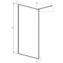 Radaway Modo F II ścianka prysznicowa walk-in 150 cm chrom połysk/szkło przezroczyste 10409154-01-01 zdj.2