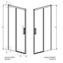 Radaway Idea 6 Brushed Nickel DWJ drzwi prysznicowe 115 cm rozsuwane nikiel szczotkowany/szkło przezroczyste 387022-91-01L zdj.2