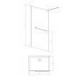 Radaway Modo New II ścianka prysznicowa walk-in 90 cm chrom połysk/szkło przezroczyste 389094-01-01W zdj.2