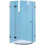 Kabina prysznicowa półokrągła chrom+transparent GSKK3-100 L Ravak Glassline 37LAAA00Y1 zdj.2