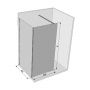 Ravak Corner Walk-In ścianki prysznicowe 110, 80 cm polerowane aluminium/szkło przezroczyste GW1CD4C00Z1 zdj.2
