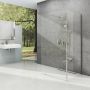 Ravak Corner Walk-In ścianki prysznicowe 120, 90 cm polerowane aluminium/szkło przezroczyste GW1CG7C00Z1 zdj.1