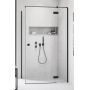 Radaway Essenza 8 Black KDJ drzwi prysznicowe 120 cm uchylne czarny mat/szkło przezroczyste 10480812-01-01R/10470337-54-01R zdj.1