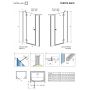 Radaway Fuenta Chrome DWJ+S drzwi prysznicowe 120 cm uchylne chrom połysk/szkło przezroczyste 1384031-01-01R zdj.2