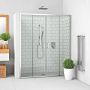 Roth Lega drzwi prysznicowe wnękowe 110 cm LLD4/1100 chrom/szkło przezroczyste 574-1100000-00-02 zdj.1