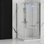 Rea Molier Chrom kabina prysznicowa 100x80 cm prostokątna chrom/szkło przezroczyste REA-K6371/REA-K8534 zdj.5