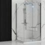 Rea Molier Chrom kabina prysznicowa 100x90 cm chrom/szkło przezroczyste REA-K6371/REA-K8535 zdj.5