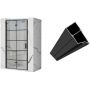 Rea Molier Black drzwi prysznicowe 100 cm z profilem magnetycznym czarny półmat/szkło przezroczyste REA-K6963/REA-K6395 zdj.1