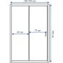 Rea Slide N drzwi prysznicowe 150 cm wnękowe szkło przezroczyste REA-K0197 zdj.2
