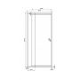 Rea Wiktor drzwi prysznicowe 80-100 cm wahadłowe chrom/szkło przezroczyste REA-K0548 zdj.2
