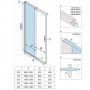 Rea Montana drzwi prysznicowe 140 cm rozsuwane złoty szczotkowany/szkło przezroczyste REA-K2499 zdj.2