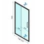 Rea Rapid Slide drzwi prysznicowe 120 cm rozsuwane REA-K4709 zdj.2