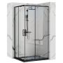 Rea Punto Black kabina prysznicowa 100x80 cm prostokątna czarny półmat/szkło przezroczyste REA-K4806 zdj.1