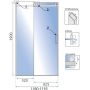 Rea Nixon-2 drzwi prysznicowe 120 cm wnękowe lewe chrom/szkło przezroczyste REA-K5002 zdj.2