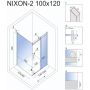 Rea Nixon-2 kabina prysznicowa 120x100 cm prostokątna prawa chrom/szkło przezroczyste REA-K5003/REA-K5014 zdj.2