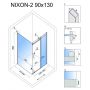 Rea Nixon-2 kabina prysznicowa 130x90 cm prostokątna lewa chrom/szkło przezroczyste REA-K5004/REA-K5011 zdj.2