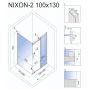 Rea Nixon-2 kabina prysznicowa 130x100 cm prostokątna lewa chrom/szkło przezroczyste REA-K5004/REA-K5014 zdj.2