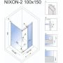 Rea Nixon-2 kabina prysznicowa 150x100 cm prostokątna lewa chrom/szkło przezroczyste REA-K5008/REA-K5014 zdj.2