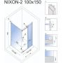 Rea Nixon-2 kabina prysznicowa 150x100 cm prostokątna prawa chrom/szkło przezroczyste REA-K5009/REA-K5014 zdj.2
