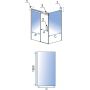 Rea Nixon-2 ścianka prysznicowa 80 cm boczna chrom/szkło przezroczyste REA-K5010 zdj.2