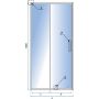 Rea Slide N drzwi prysznicowe 120 cm wnękowe szkło przezroczyste REA-K0259 zdj.2